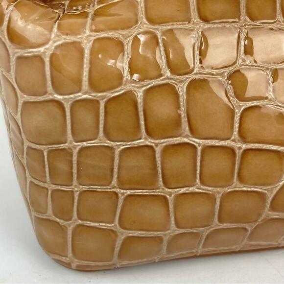 REJINA PYO Patent Leather Croc Taupe Olivia Bag - Picture 7 of 15